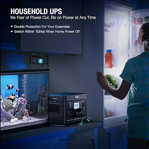 Miniatura 4 de GRECELL Generador solar portátil de 2400 W, fuente de batería LiFePO4 de respaldo de 1843 Wh, fuente de batería con 11 salidas (4 salidas de CA de