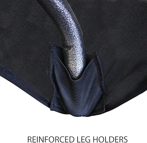 Miniatura 4 de YOUR CHAIR COVERS - Manteles rectangulares, ajustables, de elastano y de 5 pies, funda elástica para patio, color negro