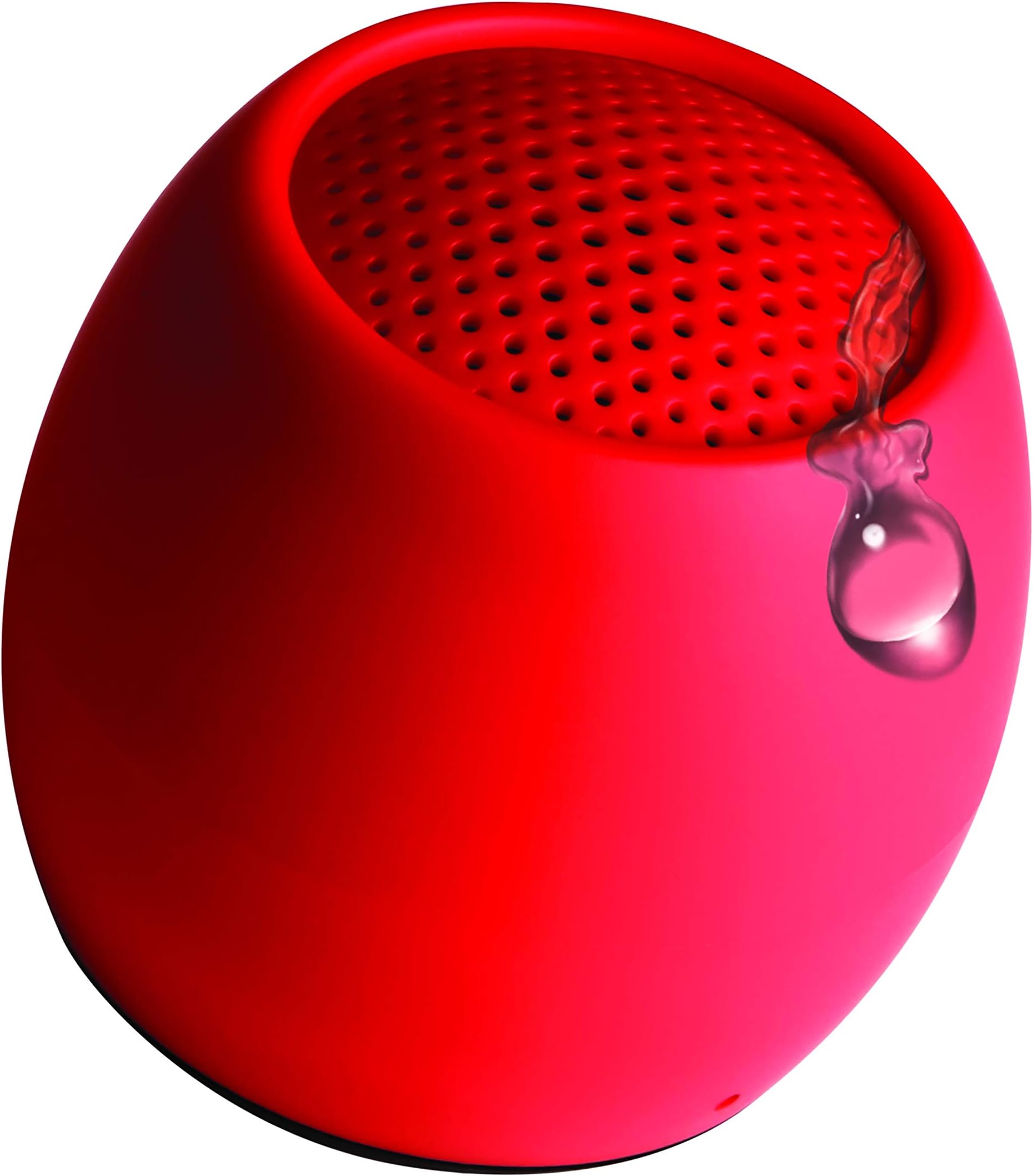 Zero Mini Bluetooth Speaker - Small Portable Speakers, IPX6 Waterproof, 5hr Playtime, Wireless Travel Speaker with Microphone & Dual Pairing, for Bathroom Shower, Outdoor & iPhone, Red