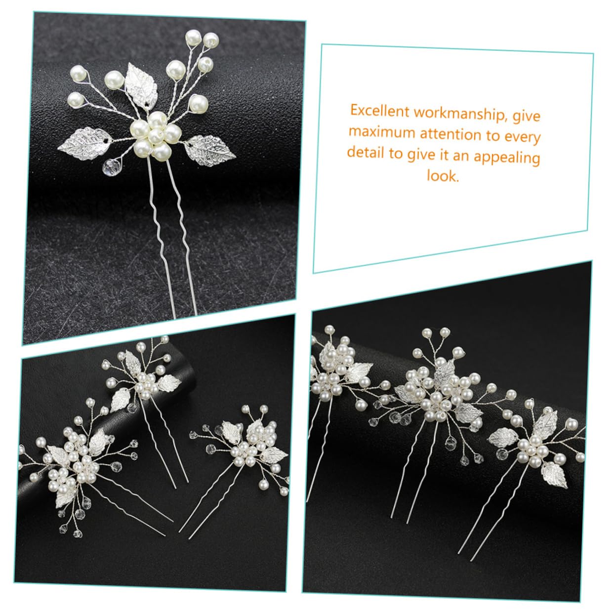 FRCOLOR 15pezzi Bridal Hair Pin Eleganti Accessori Per Sposa Con Foglie Di Fermagli Per Matrimonio Design Raffinato Per Donne e Ragazze