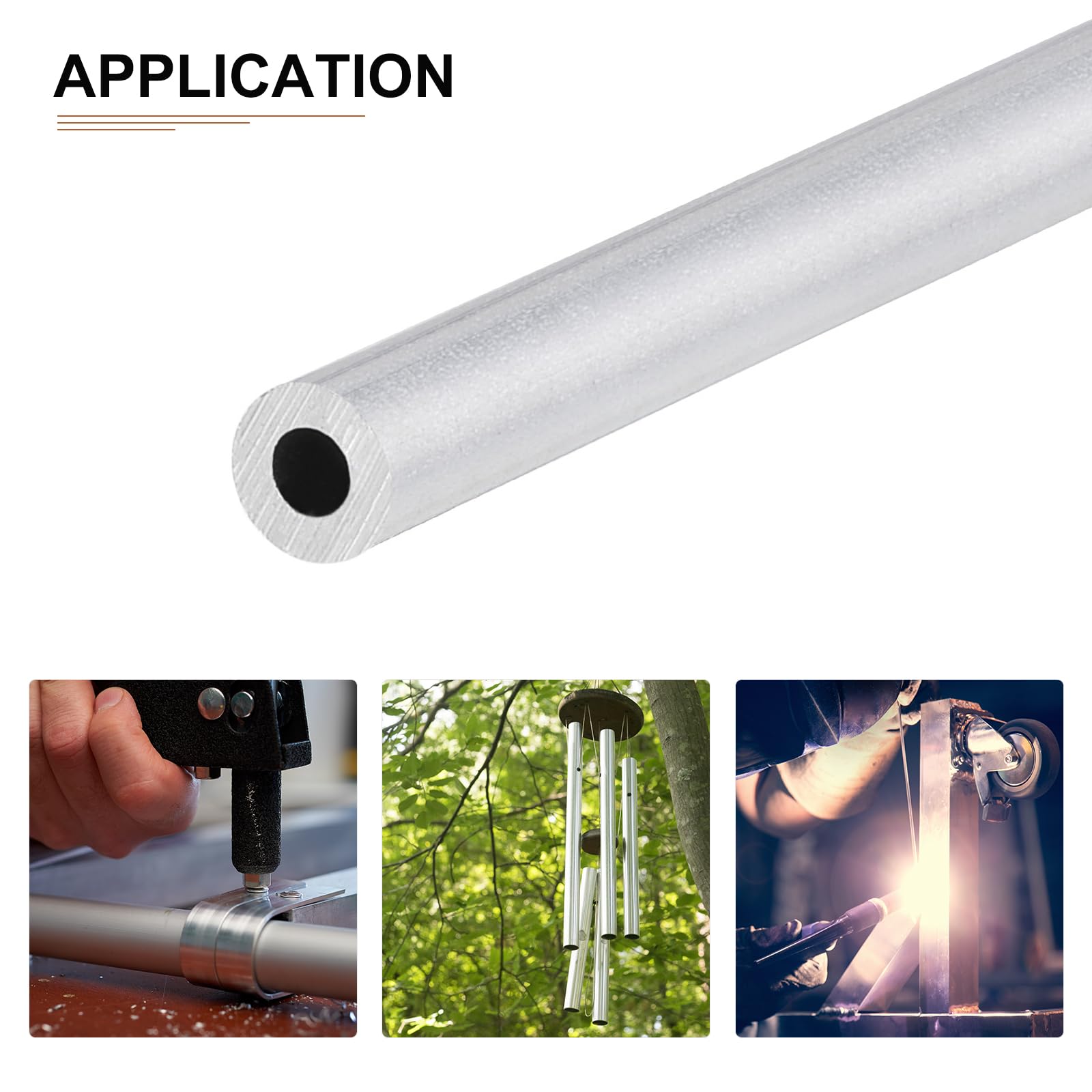 DTGN 11.8"x0.16"x0.08"(LxODxID) Seamless Aluminum Round Tube - 3Pack - Good for DIY Crafts - 6063 Aluminum Straight Tubing - Silver - Image 4