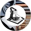 Máquina de corte de cuero manual, troqueladora manual para artesanías en cuero, máquina de troquelado con diseño de garganta profunda para cueros, tela, silicona, goma y libros 5
