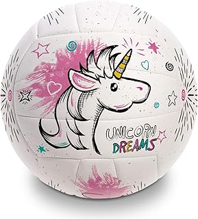 Mondo Toys  - Pallone da Beach Volley UNICORN - size 5 pallavolo - 270 g - Colore bianco / rosa / fucsia - 13854