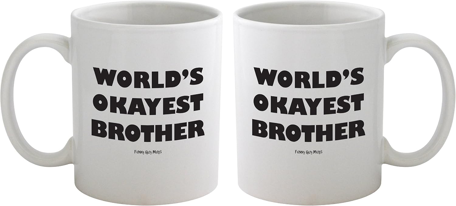 Exсluѕіvе Dіѕсоunt 60% Prісе Funny Guy Mugs World's Okayest Brother Ceramic Coffee Mug, White, 11-Ounce