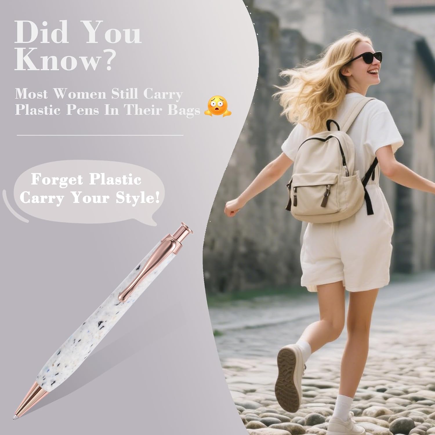 KARUS Gift Pen Set, Sustainable Refillable Ballpoint Pens with Black Ink, Stylish, Smooth Writing Pens for Women, Men, Office, Journaling, School, Thoughtful Gifting - Image 3