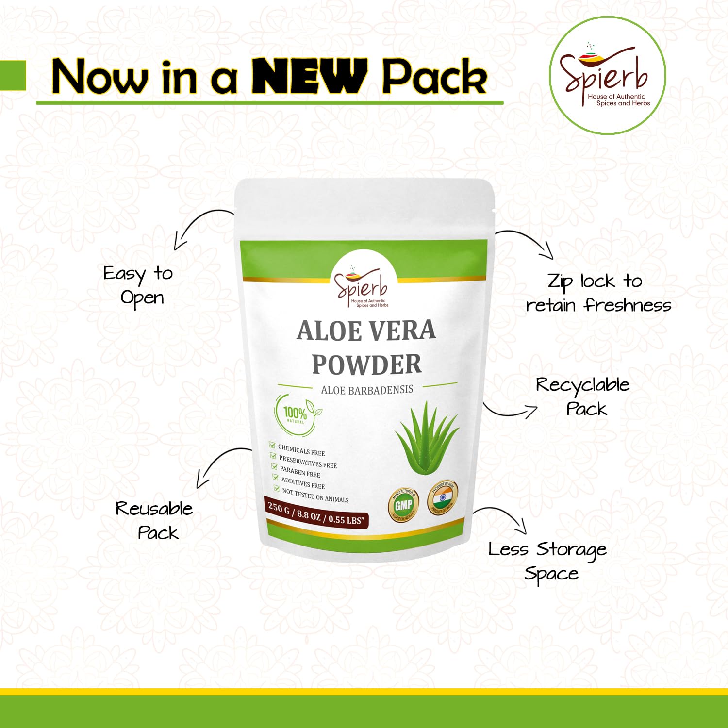 Aloe Vera Proszek - 250 gm