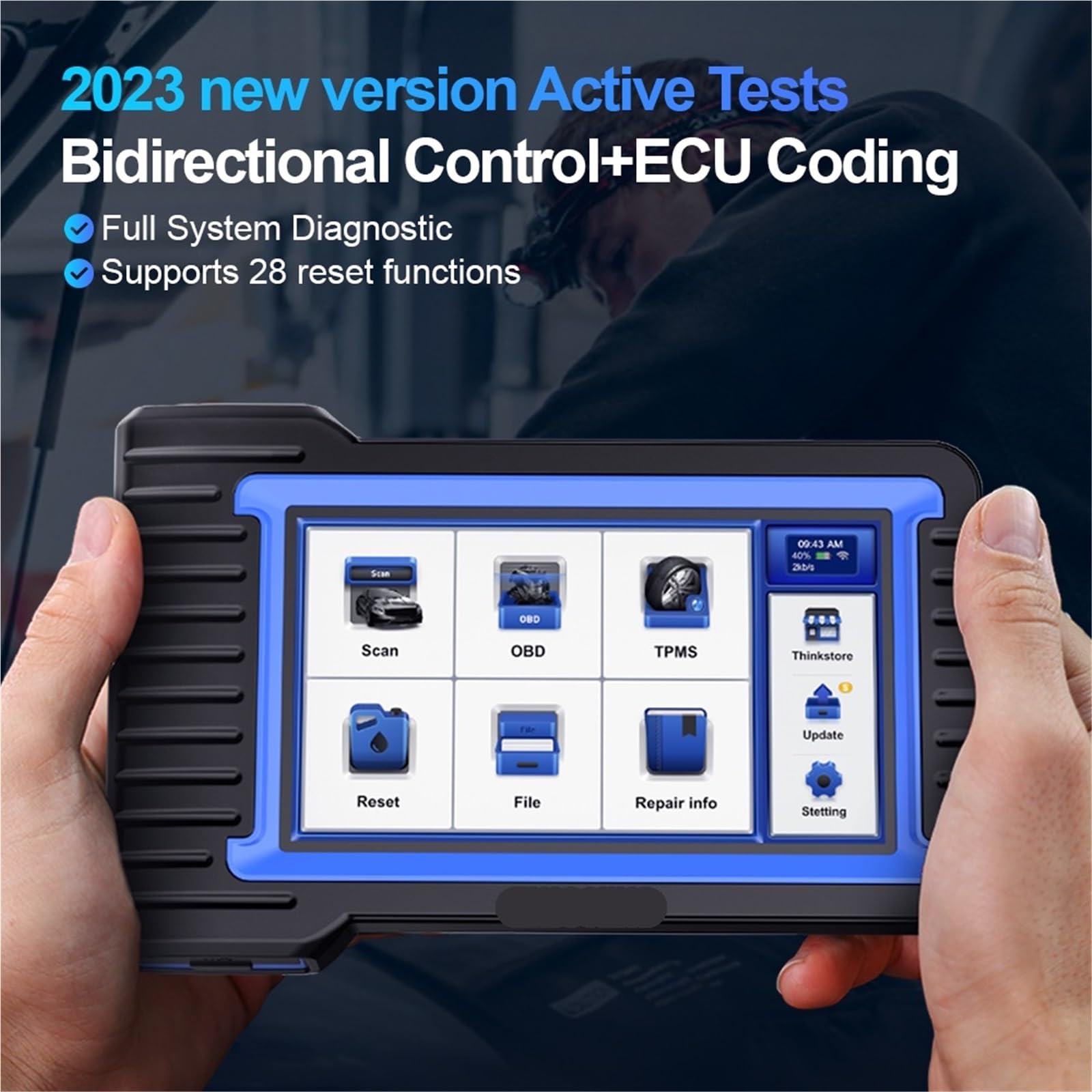 Professional Scan Tool Bi-Directional Control ECU Coding Auto Car Diagnostic Full System OBD2 Scanner