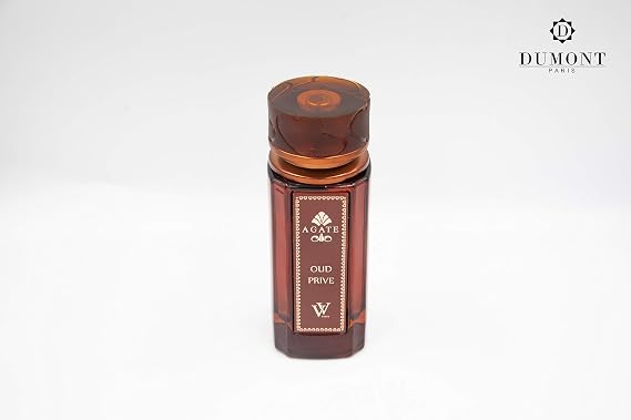 Dumont Agate Oud Privie - Eau De Parfum - 3.4oz - Unisex Perfume Body Spray for Men & Women - Vanilla، Safron، Cloves، Arab Scent - Long Lasting Cologne Mist & رذاذ الجسم - له ولها