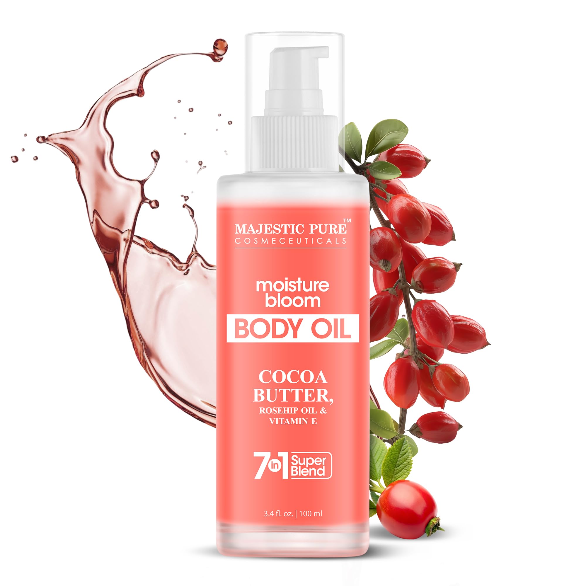 Majestic Pure Moisture Bloom Body Oil, 100 ml (Pack of 1) - Image 2