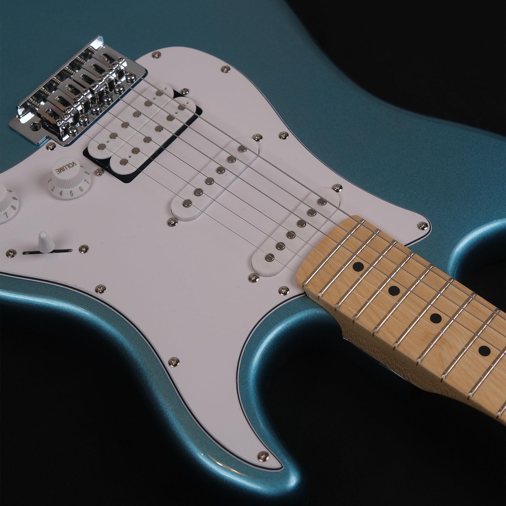 Strydom Magna ST20M Electric Guitar – Lake Placid Blue | Maple Neck & Fretboard | HSS Pickup Setup | 22 Frets | Chrome Hardware | Gig Bag Included - Image 7 thumbnail