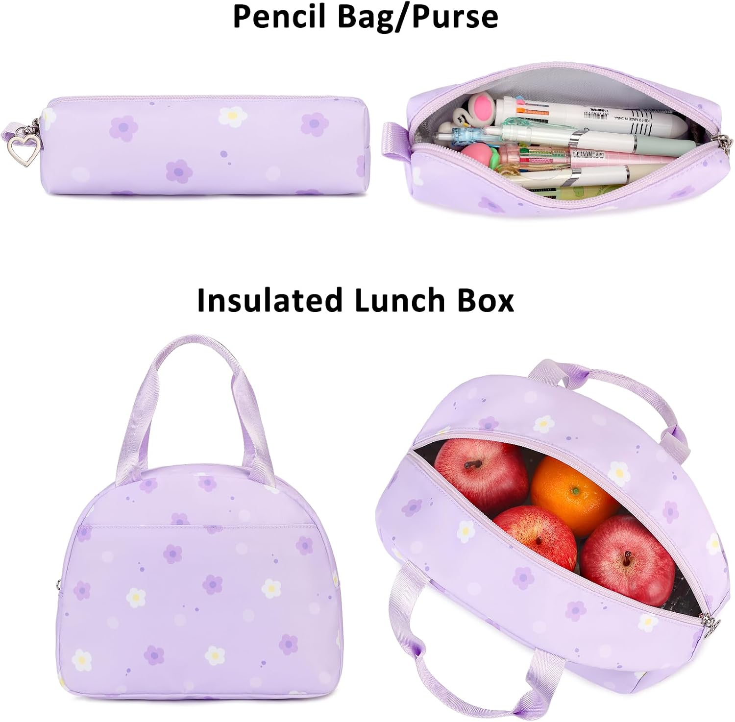 Joyfulife Flower Print Backpack Girls Backpack