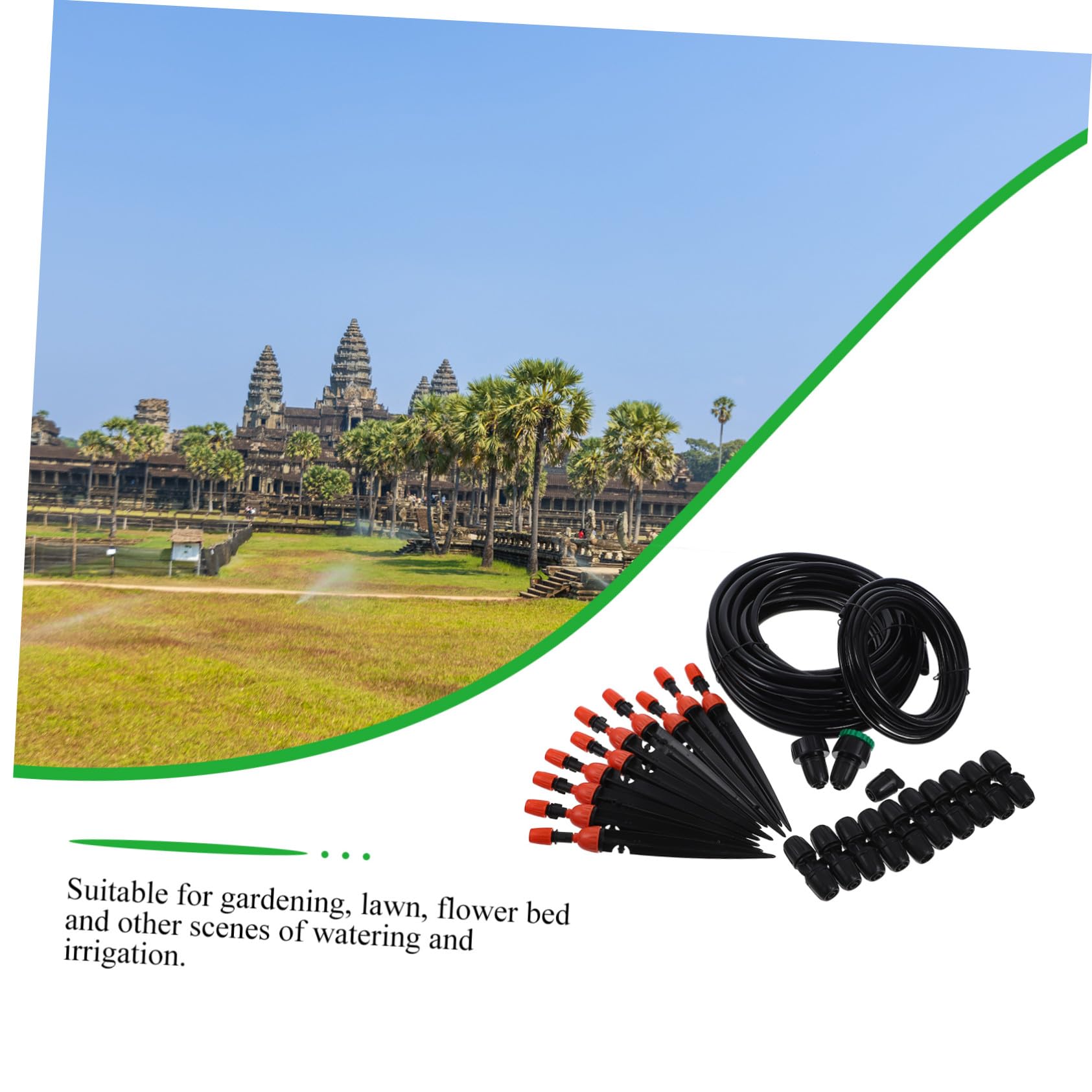 Gatuida Irrigatore da Giardino a Goccia Nebulizzazione Automatica per e Serra Kit di Irrigazione con Timer Gocciolatori e Nebulizzatori per Piante da Esterno e Patio