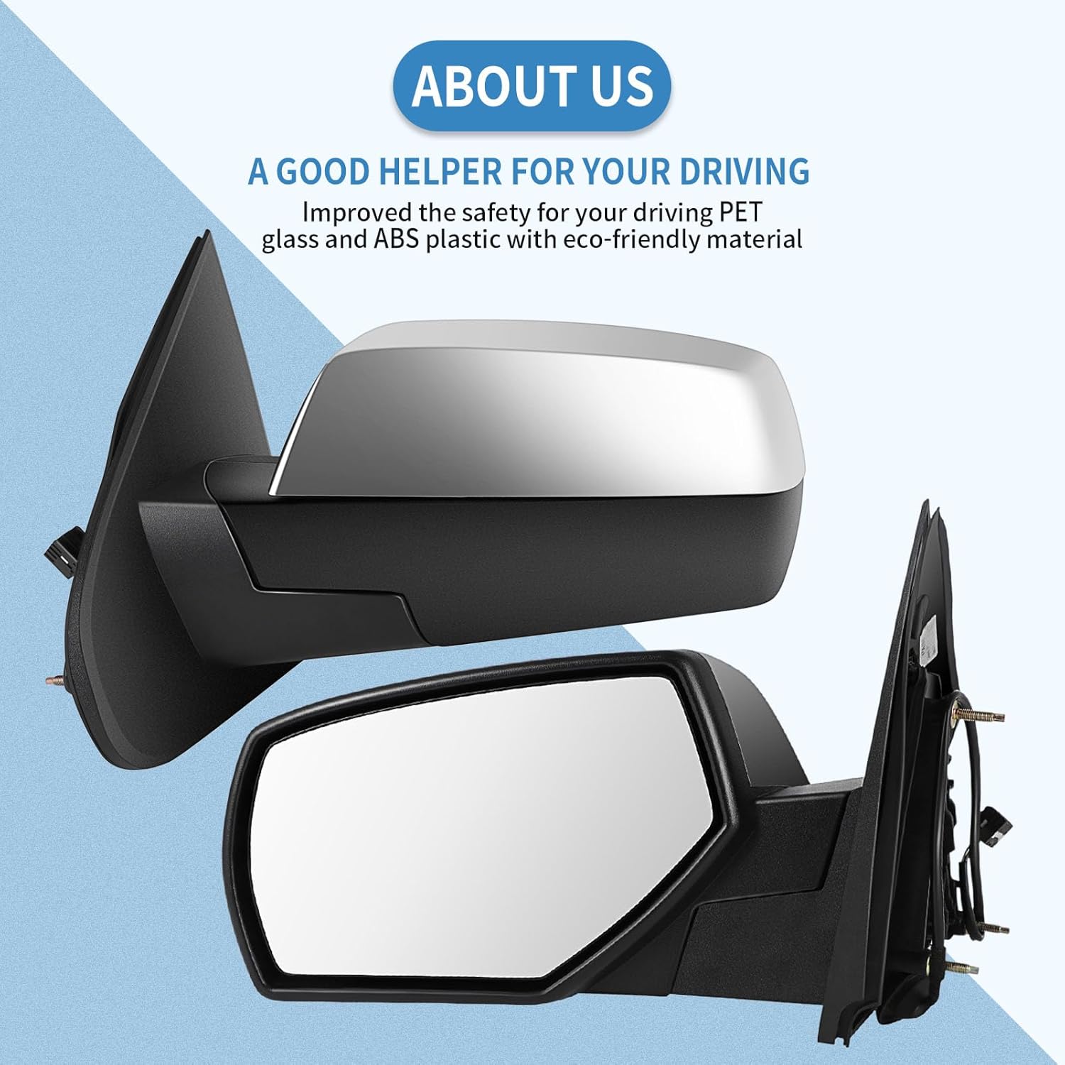 ECCPP Side Mirror Replacement Driver and Passenger Side Power Adjustment Heated 2014-2017 For Chevy Silverado 1500 For GMC Sierra 1500