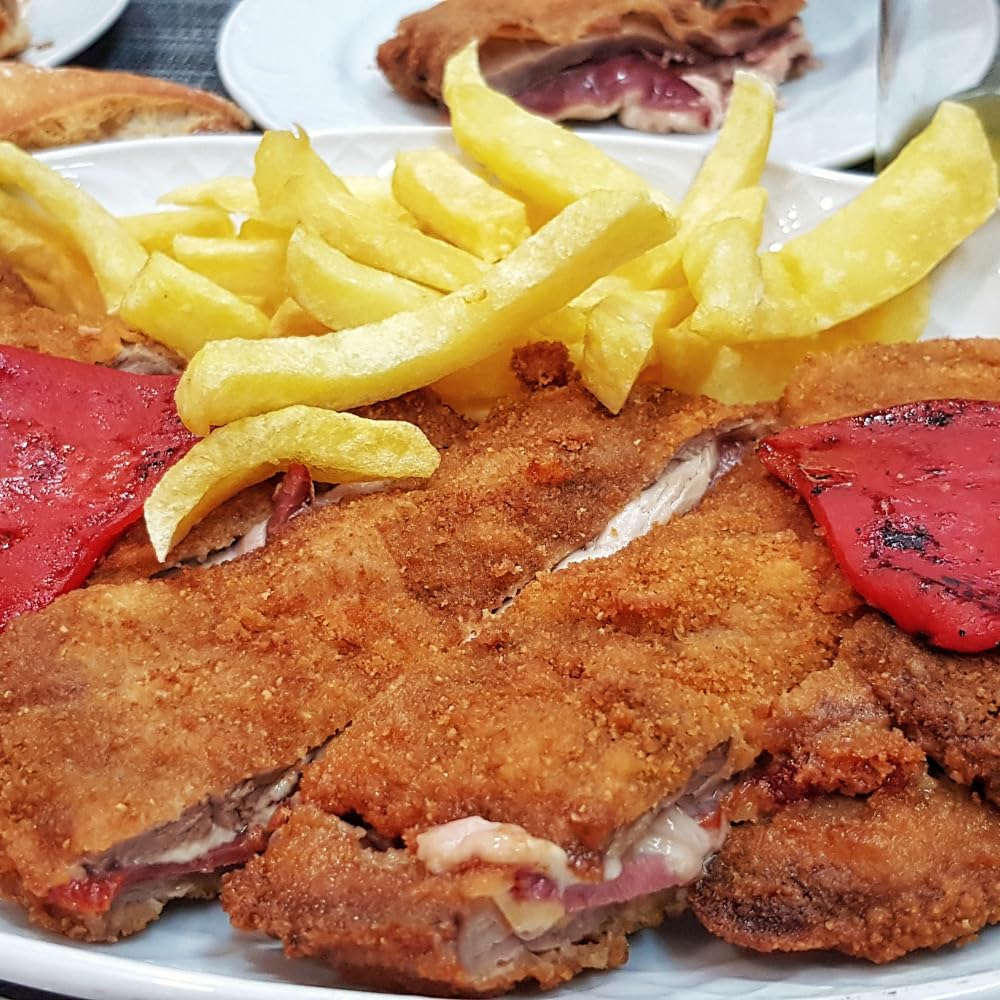 Cachopos de Ternera con Cecina y Queso de Cabra, 1kg, Envasado al Vacío