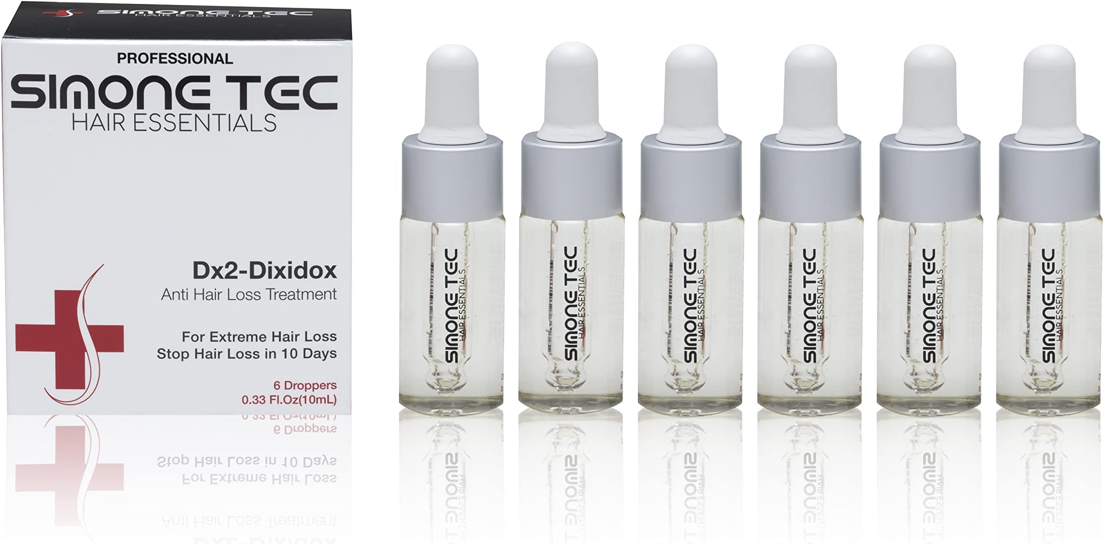 Dx2-Dixidox Anti Hair Loss Treatment 10ML x 6 Droppers - Extreme Hair Regrowth Solution in 10 Days