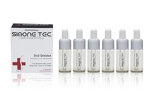 Dx2-Dixidox - Tratamiento anti pérdida de cabello 10ML x 6 goteros - Solución extrema para el crecimiento del cabello en 10 días