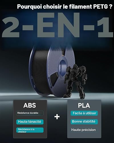 SUNLU 4KG PETG Filament 1,75 mm, Pack de Filament pour Imprimante 3D - 2