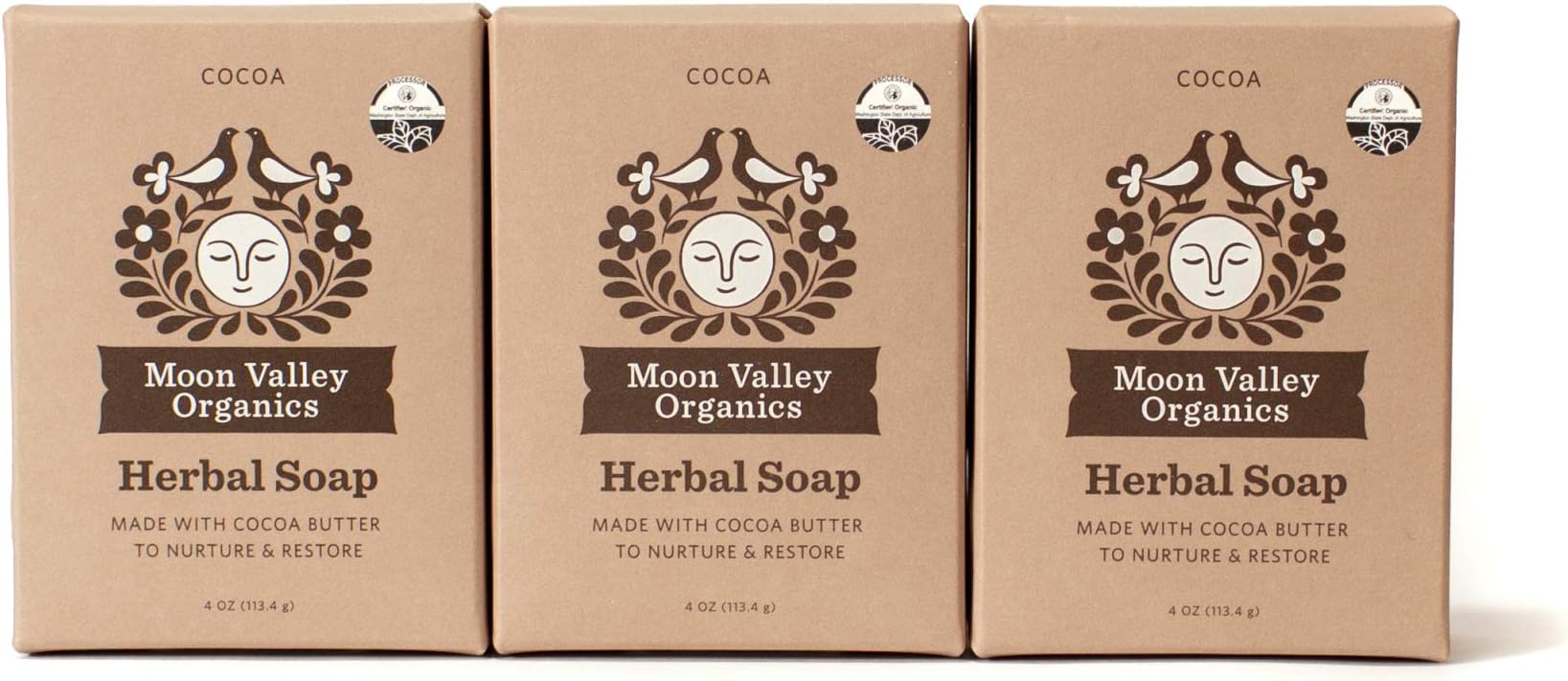 HERBAL SOAP - COCOA by MOON VALLEY (3PACK)