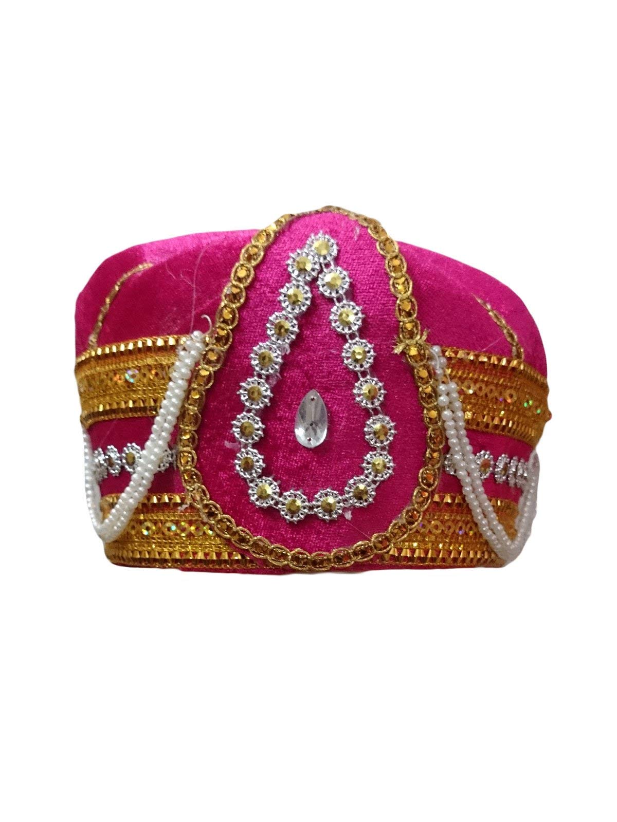 BookMyCostume Pink Mughal Emperor Pagdi Indian Turban for Boys and Men 8-14 Years (B08KT9788D) Amazon Price History, Amazon Price Tracker