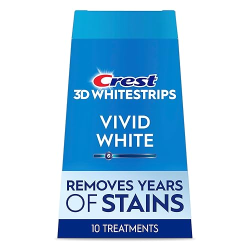 Crest 3D Whitestrips Classic Vivid At-home Teeth Whitening Kit, 6 Levels Whiter, 10 Treatments - 10 Treatments