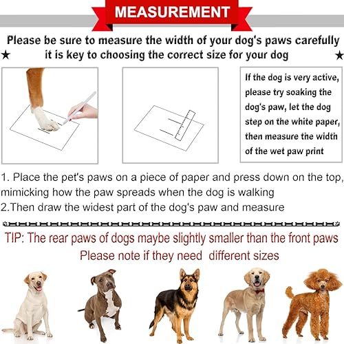 Miniatura 8 de QUMY 4 zapatos de perro para pavimento caliente, botas de perro medianas y grandes y protectores de patas para protección contra el calor del