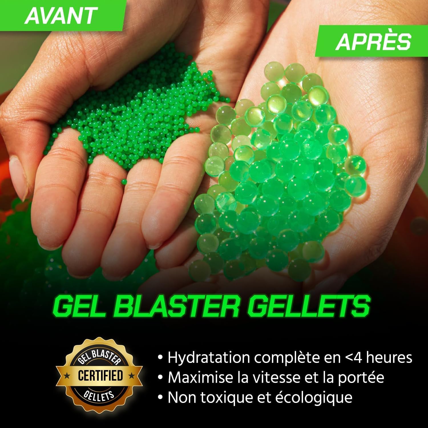 Gel Blaster The Original Surge - Blaster à Billes de Gel Haute Performance | Modes Semi-et Automatique | 10 K de Tours, portée de 30 mètres | Autonomie de la Batterie de 4 Heures | À partir de 14 Ans