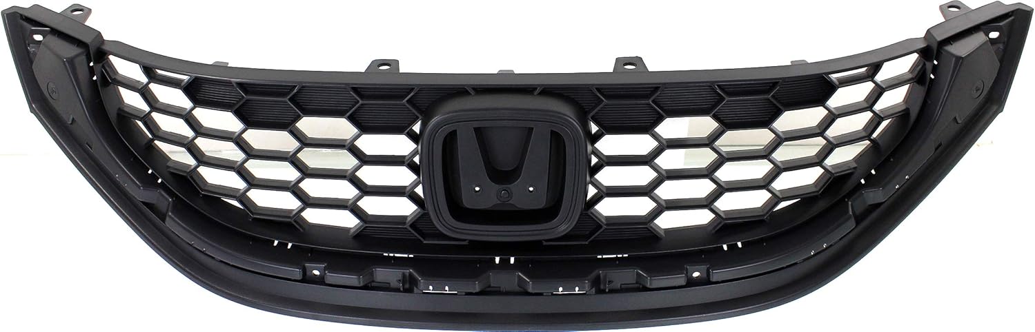 Garage-Pro Grille Assembly Compatible with 2013-2015 Honda Civic Textured Black Shell and Insert