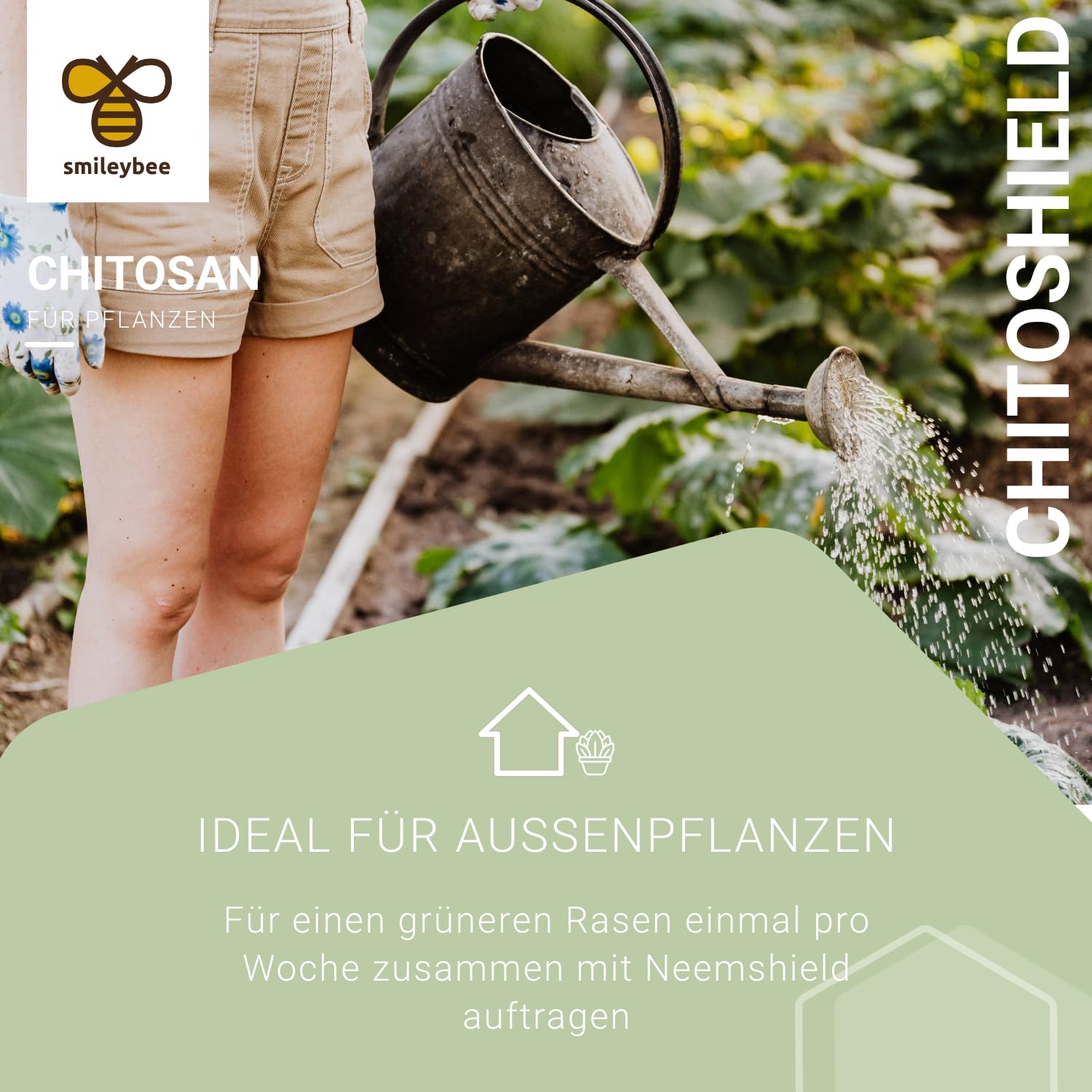 Chitosán para Plantas y Cultivos, Protección contra Enfermedades y Hongos - 5L, para Diluir - Fórmula 100% Orgánica Mejorada - Completamente Seguro para los Humanos y el Medio Ambiente