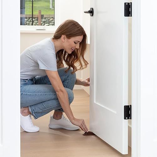 Miniatura 10 de Ordinat Home Tope de goma para puerta, color marrón, paquete de 3