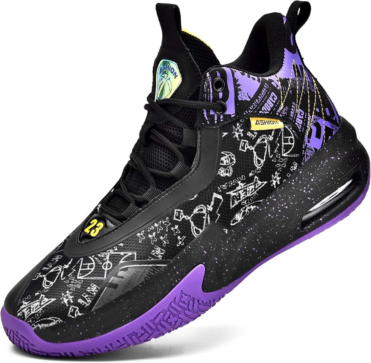  | ASHION Mens Basketball Shoes Non Slip Sneakers Professional Basketball Sports Shoes for Men | Basketball