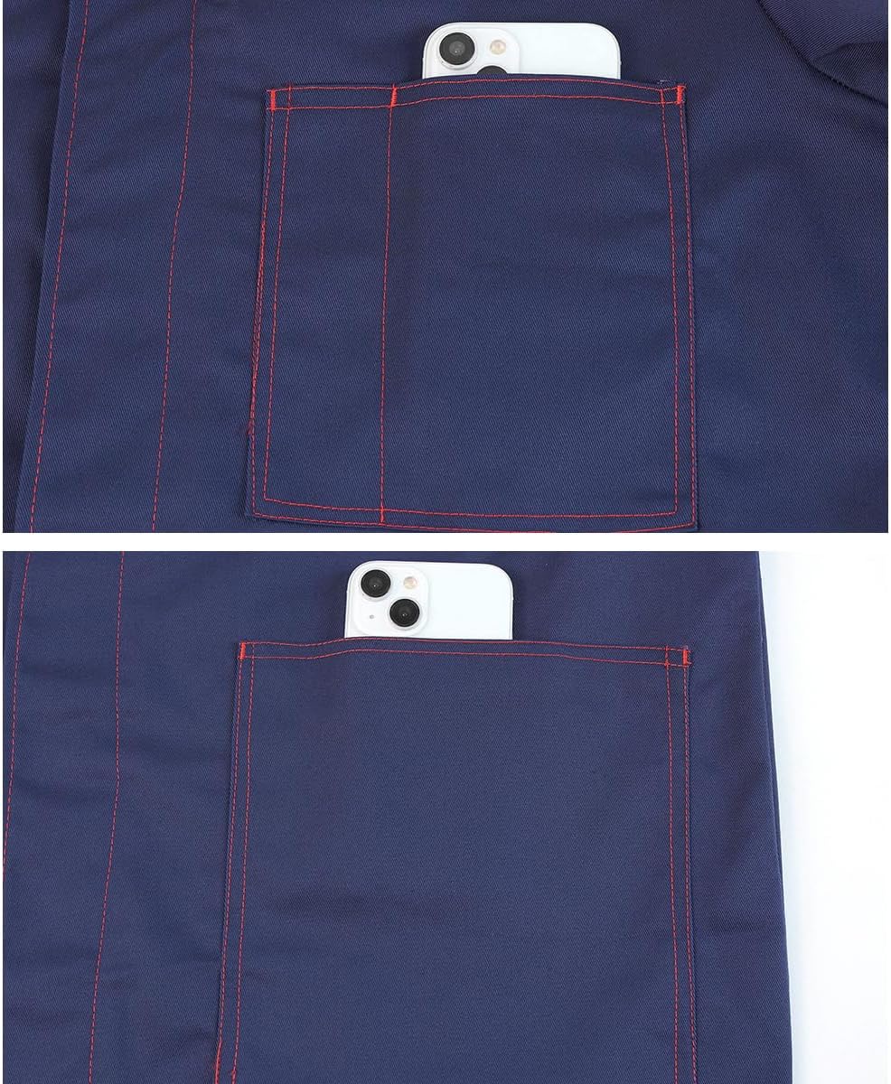 Mens Laboratory Coat DIY Workshop Long Jacket Warehouse Workwear Overcoat Adult Lab Coat - Image 6