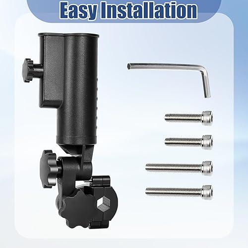 Miniatura 6 de Soporte de paraguas de carrito de golf resistente, base de aleación de aluminio ajustable de 180, resistente al viento, soporte universal para