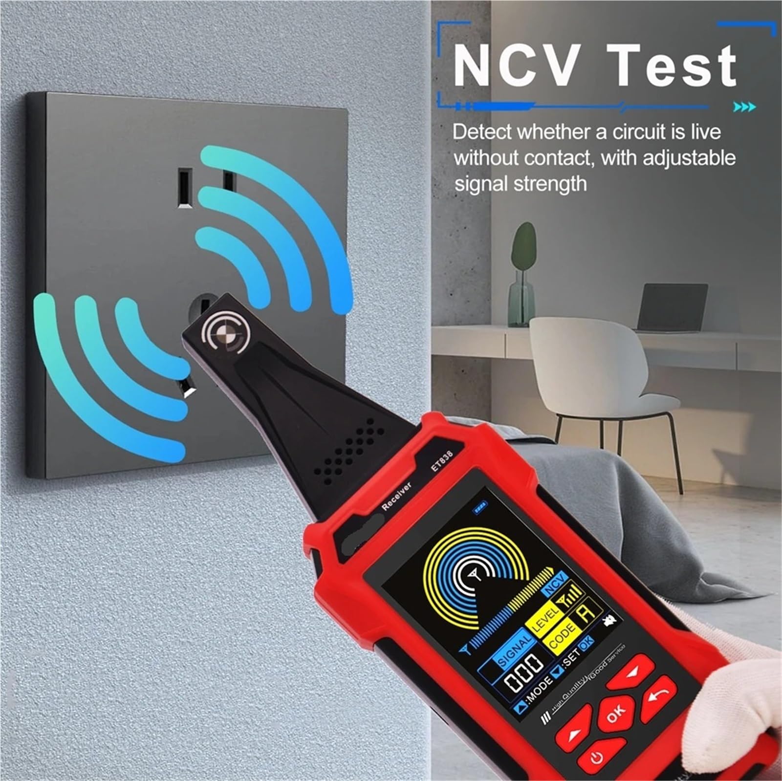 Tester Kabli Sieciowych, Wytrzymały lokalizator kabli elektrycznych, wykrywacz zwarć w podziemnych instalacjach ściennych, tester sieciowych, cyfrowe multimetry