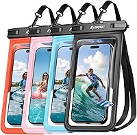 Vista 21 de Bolsa de teléfono impermeable - Funda para celular de 8.5 pulgadas a prueba de agua para viajes a la playa, artículos imprescindibles, soporte