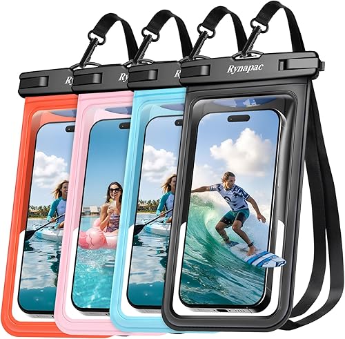 Miniatura 21 de Bolsa de teléfono impermeable - Funda para celular de 8.5 pulgadas a prueba de agua para viajes a la playa, artículos imprescindibles, soporte