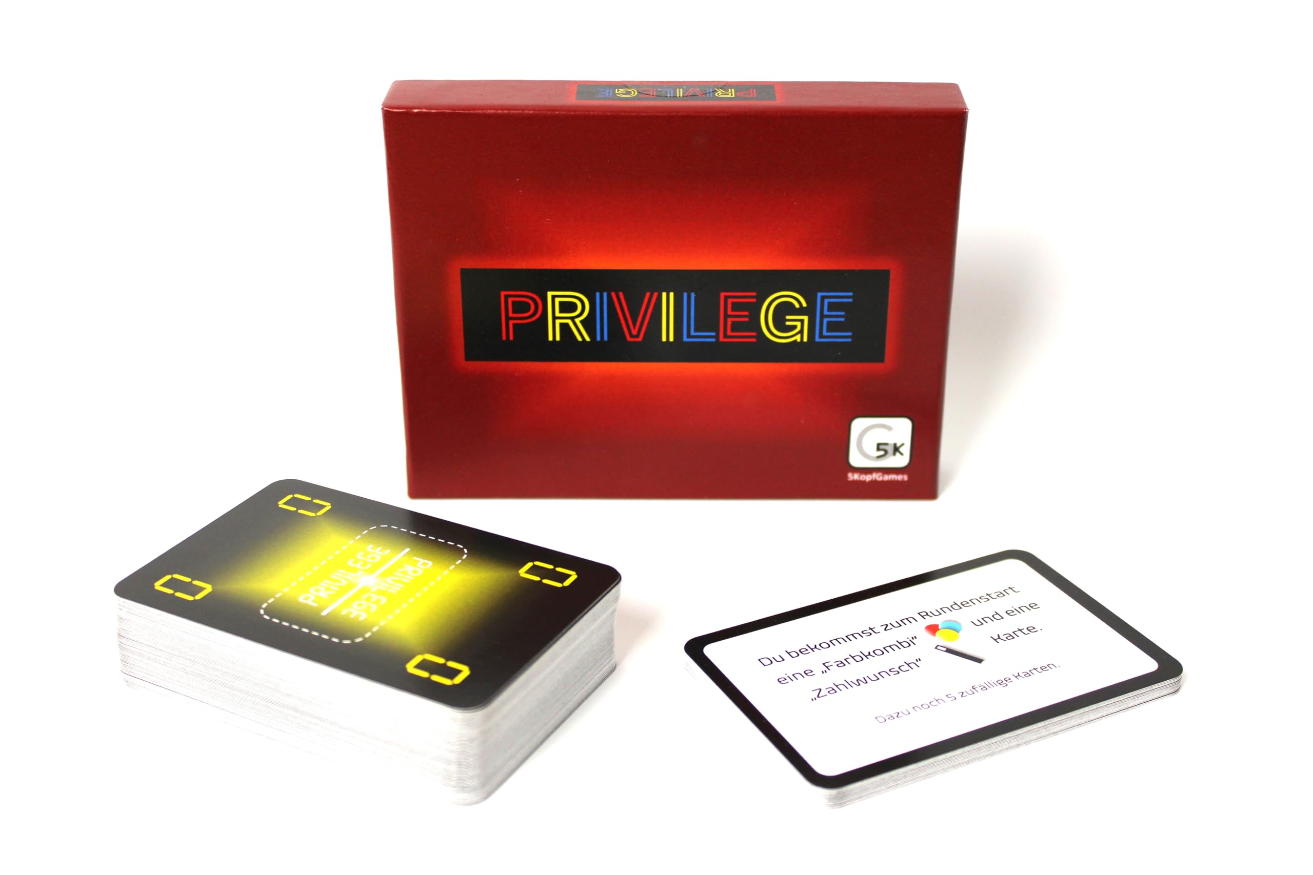 5KopfGames Privilege Exciting Combination Game for the Whole Family, Varied Card Game for 2-6 Players from 8 Years
