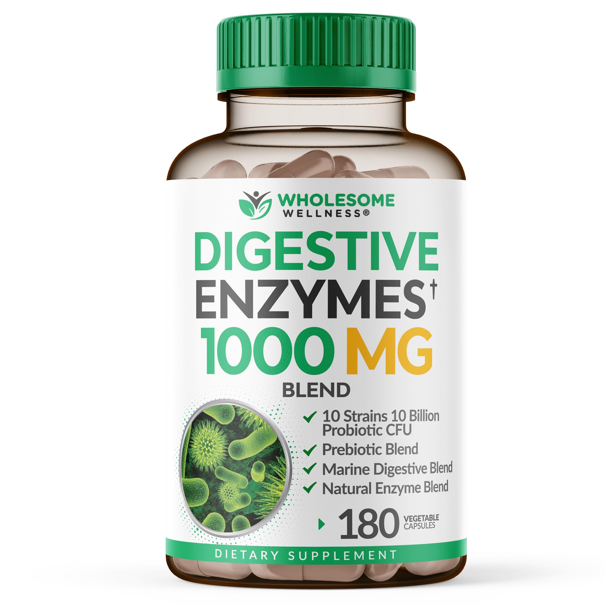 Wholesome Wellness Digestive Enzymes Plus Probiotics