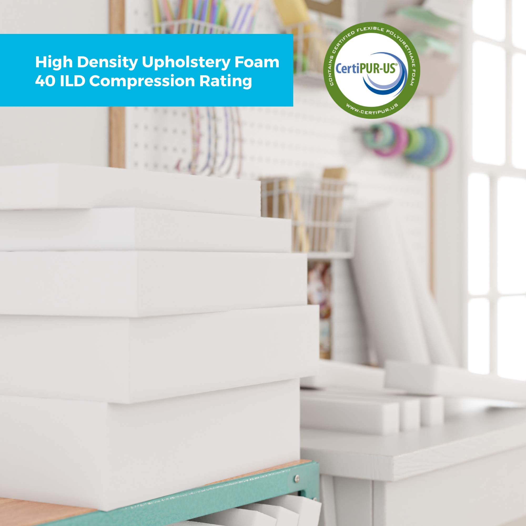 Linenspa High Density Squares Replacement Cushion for Sofa or Chairs