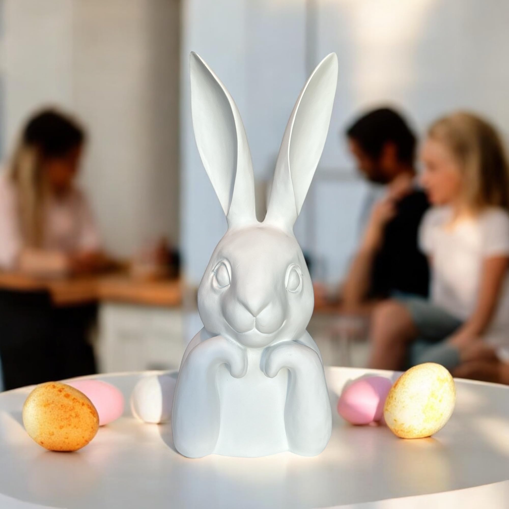 HASENBÜSTE Max Osterhase Weiss 40cm Moderne OSTERDEKO DEKOFIGUR innen FRÜHLINGSDEKO