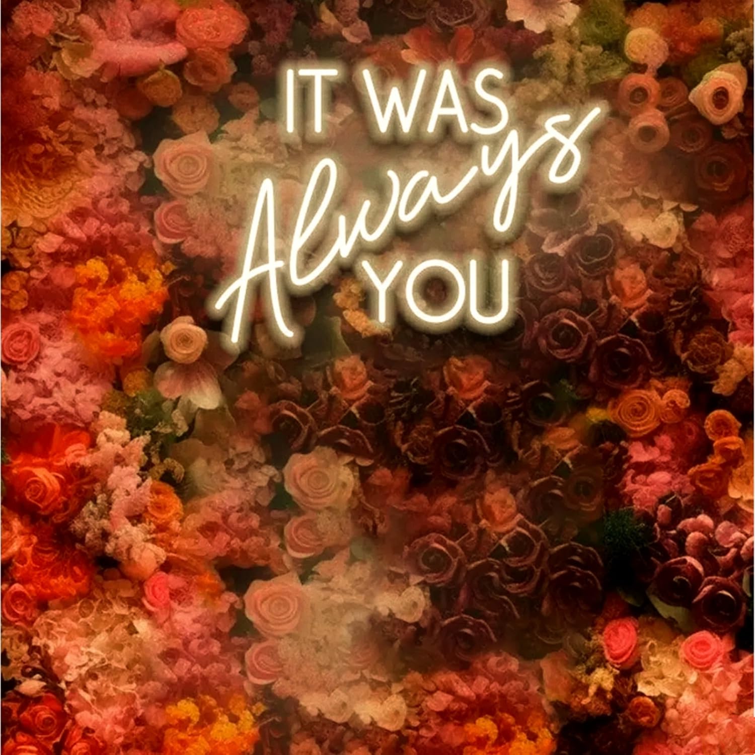 Wedding neon Sign It was Always You Neon Sign Dimmable Neon Light Light Up Signs for Wedding,Engagement, Birthday Party,Anniversary Birthday Gift Neon Sign(15x11inch)