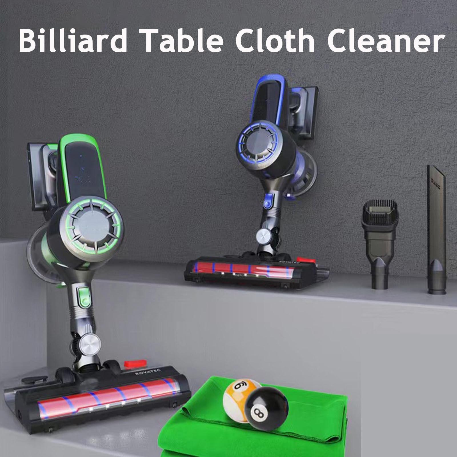 Aspiratore Da Tavolo Da Biliardo Senza Fili, 2 Velocità | Aspirazione: 22kPa | Alimentazione: batteria al litio, senza fili | Utilizzo: sale da biliardo, tavoli da snooker(Blue)