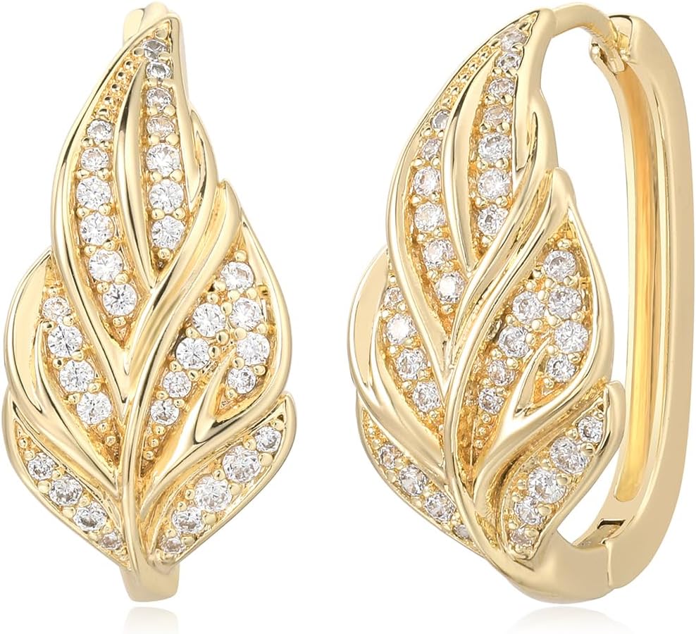 MYEARS Women Earrings Gold Huggie U Hoop 14K Gold Plated Small Simple Hypoallergenic Everyday Jewelry