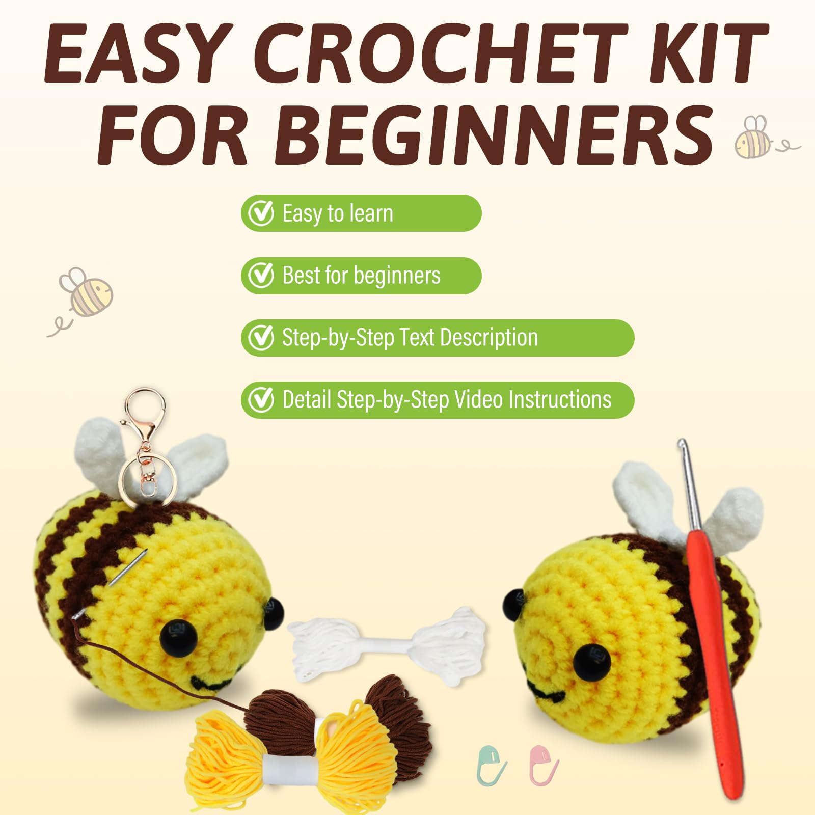 DoodleTwyst Kit all'uncinetto per principianti, kit di animali all