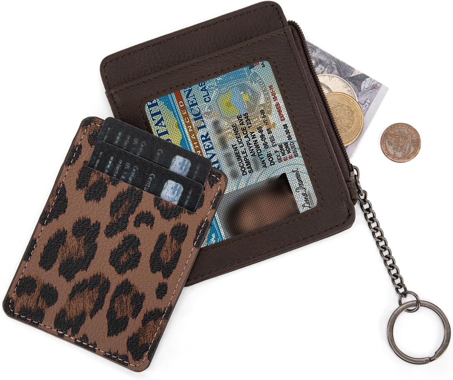 Montana West X Wrangler Small Keychain Card Holder for Women Minimalist Thin Pocket Wallet Slim Mini Rfid Card Cases with Detachable Ultra Card Holder - Image 4