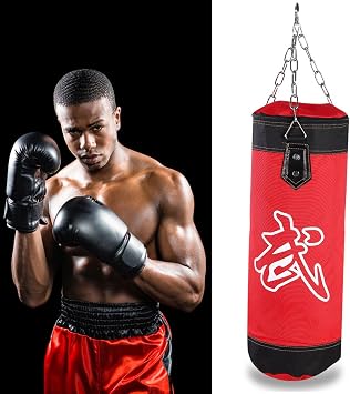 Empty Punching Bag, Punching Bag Boxing Fight Sandbag for Home for Kickboxing for Training for Gym(red, 60CM)