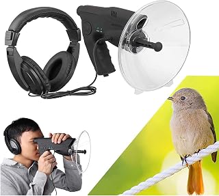 Parabolic Antenna Directional Microphone,Sound Amplifier Monocular X8 Remote Listening,Telescope for Listening to Birds,Bush Walking,Hunting,Fishing,Camping