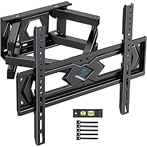 PERLESMITH Supporto da parete per TV, orientabile e inclinabile, per TV o monitor da 26-65 pollici, fino a 45 kg, VESA 400 x 400 mm
