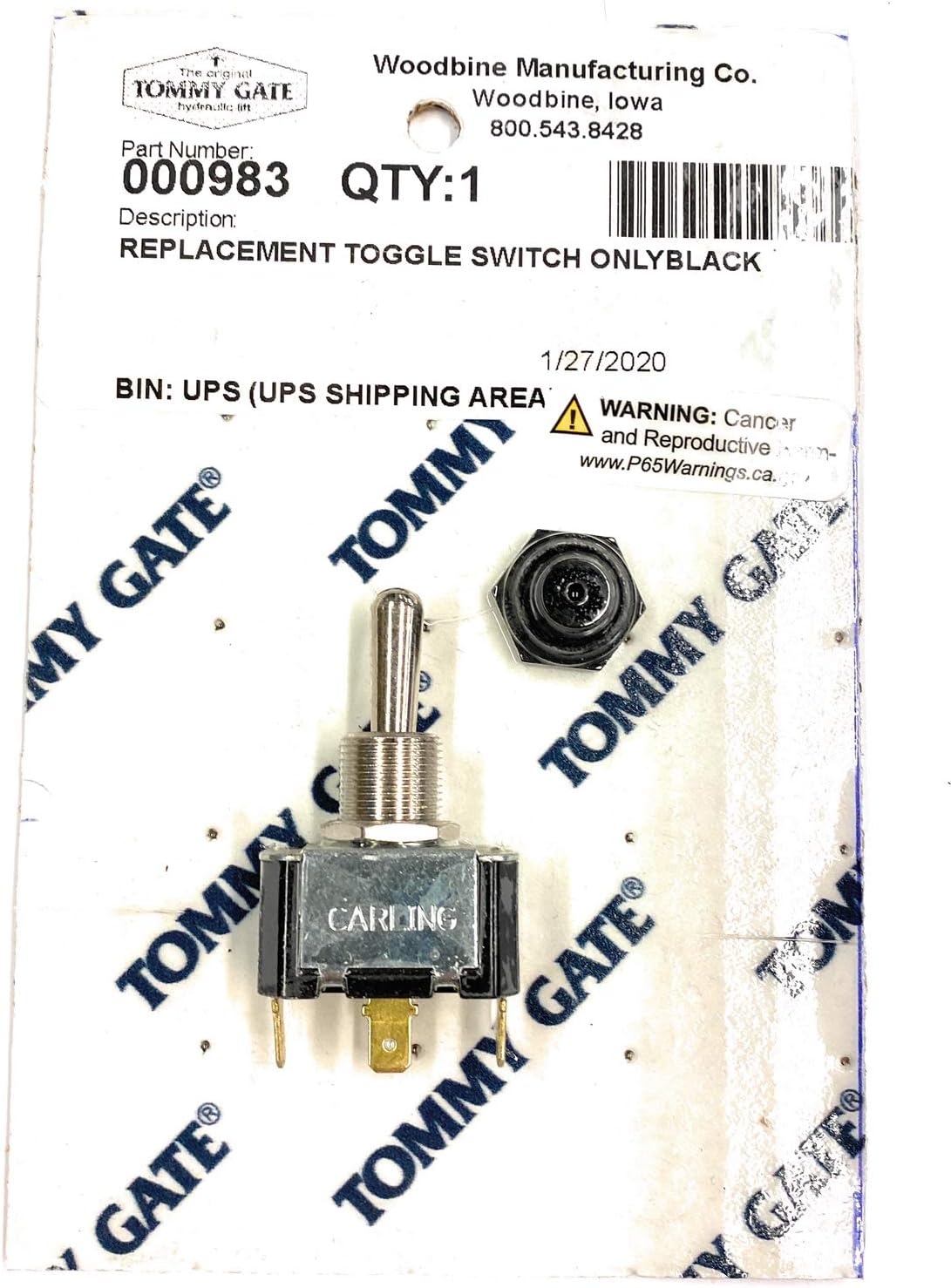 Tommy Gate Replacement Toggle Switch Only OEM Part 000983