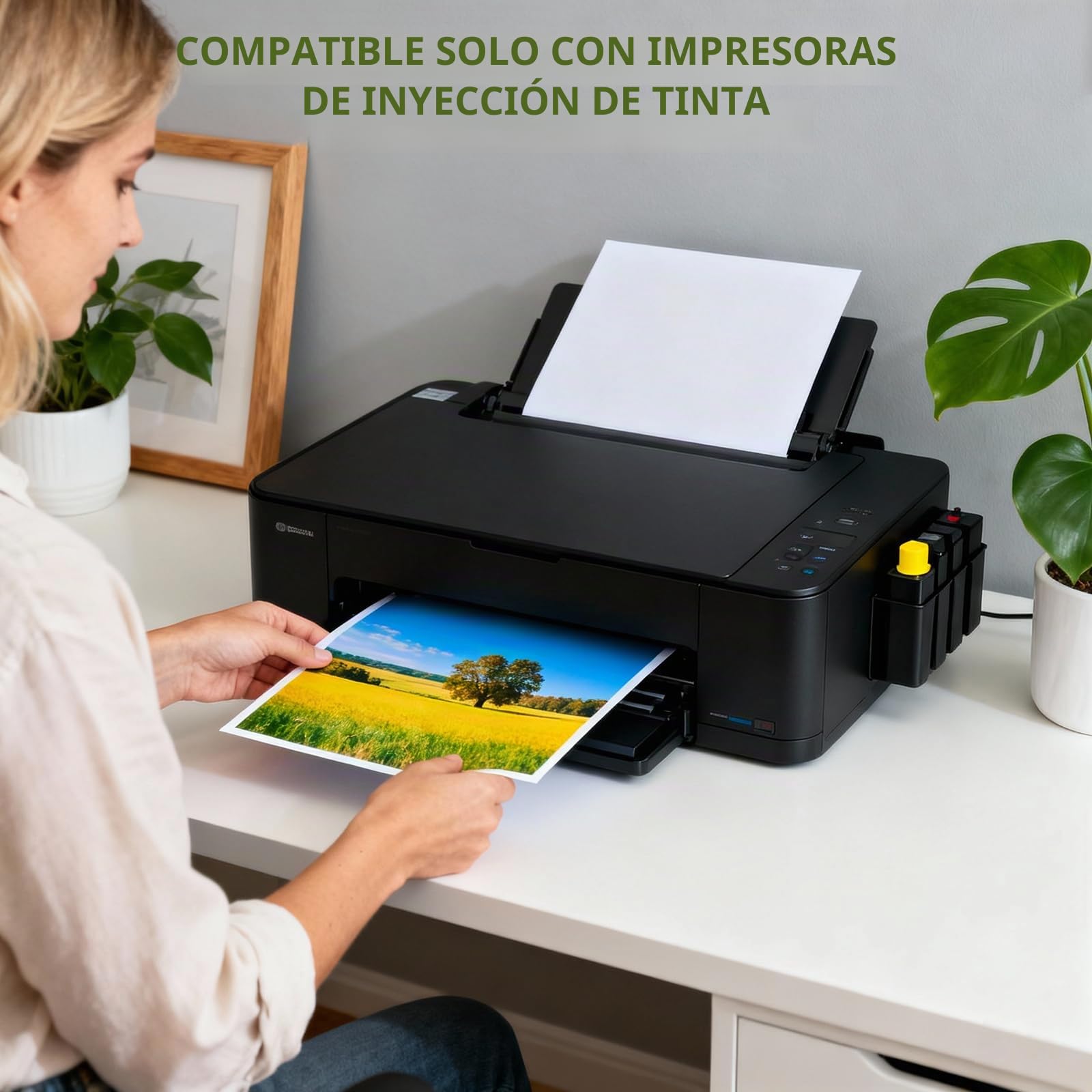 Papel Fotográfico Brillante a4 10x15 13x18 200 g/m² 220 Hojas Secado Instantáneo Papel de Impresión para Fotos, Certificados y Obras de Arte