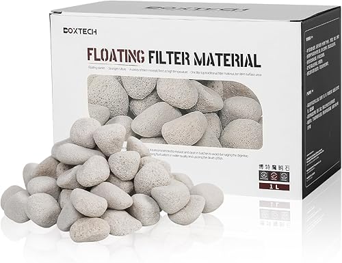 Miniatura 8 de UPETTOOLS Medios de filtro biológico de acuario, bio de cerámica flotante de 1.2 pulgadas con área de superficie masiva porosa para agua dulce y